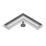 Corner shower drainage